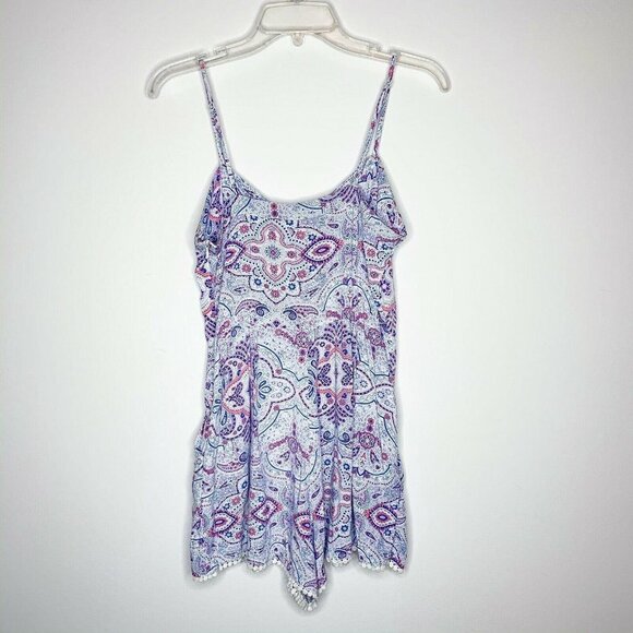 COTTON ON Romper Women Small Blue Pink Pockets Sid - Picture 2 of 6